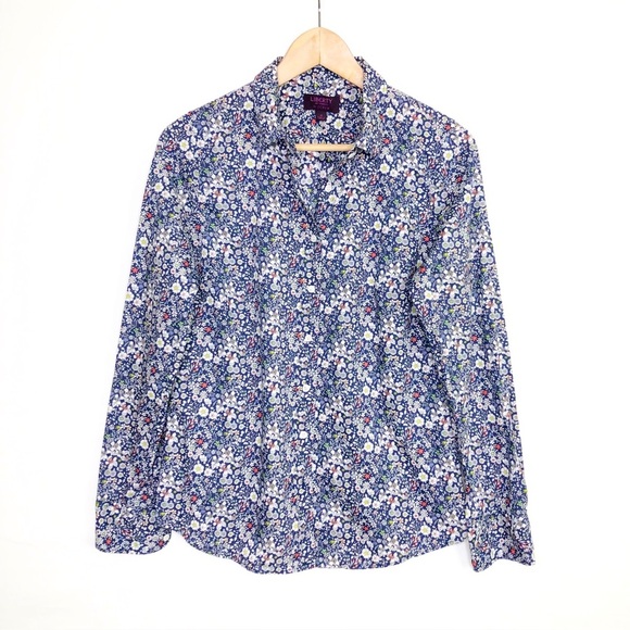 Liberty art Fabrics for jcrew, floral, print button down shirt - Picture 1 of 10